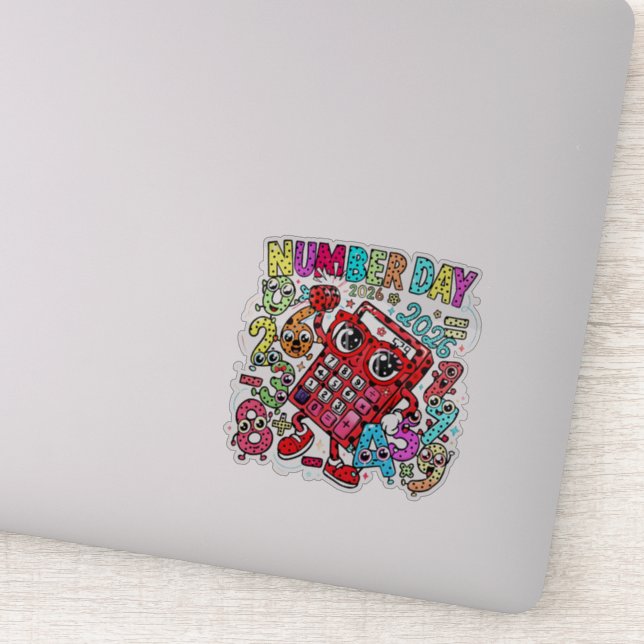 Number Day 2026 Maths Sticker for Kids UK (Detail)