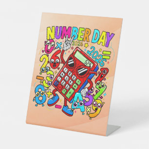Number Day 2026 Pedestal Sign for Schools