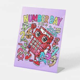 Number Day 2026 Pedestal Sign for Schools