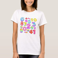 Number Day Colorful Math Numbers T Shirt