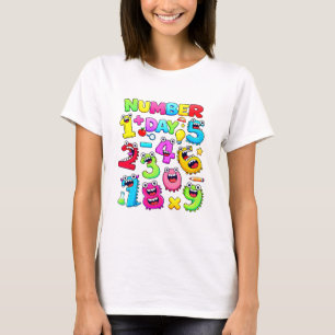 Number Day Funny Cartoon Numbers T Shirt