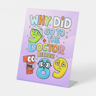 Number Day Funny Maths Pedestal Sign
