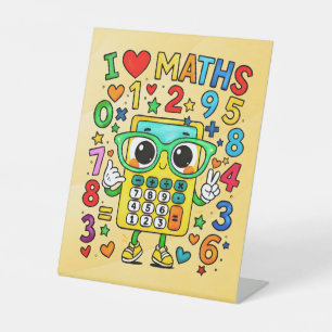 Number Day I Love Maths Pedestal Sign for Schools