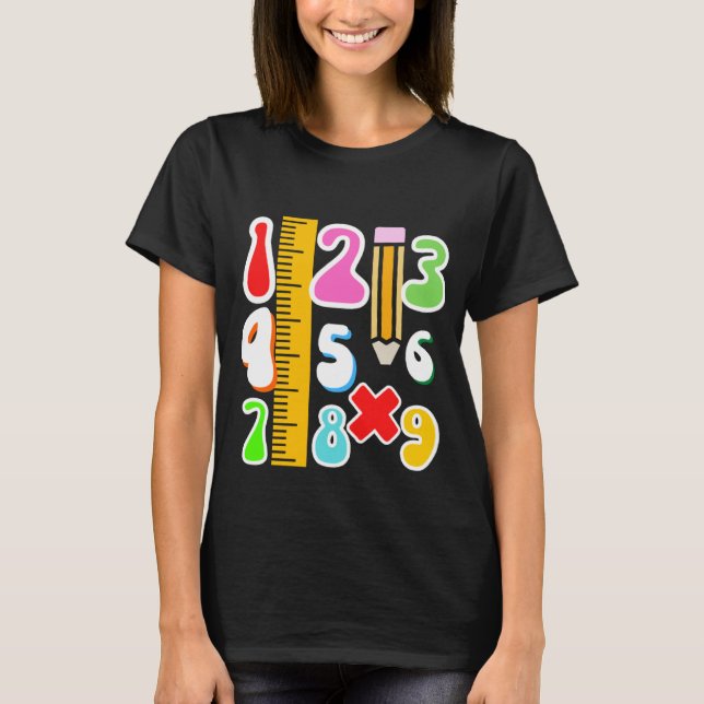 number day kids costume numbers math day calculato T-Shirt (Front)