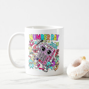 Number Day Maths Mug Cute Calculator Design