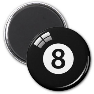 Number eight magic pool ball fridge magnet