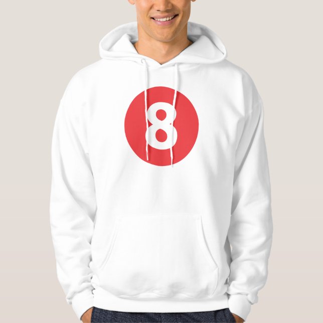 Number eight red hoodie (Front)
