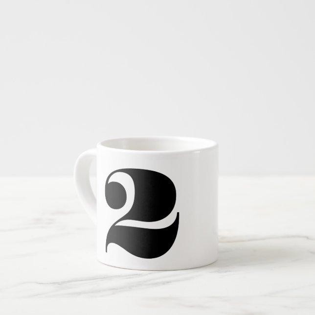 Number Espresso Coffee Mug (Front Left)