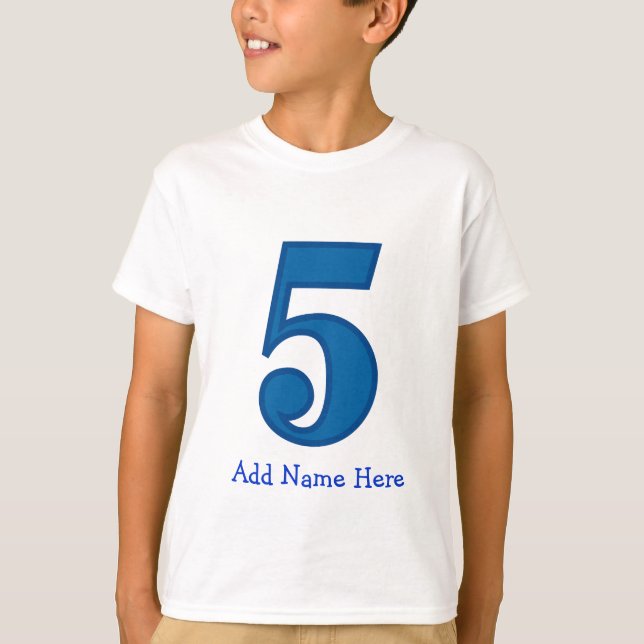 number five boy, Add Name Here T-Shirt (Front)