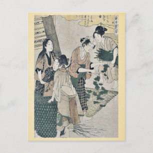 Number five by Kitagawa, Utamaro Ukiyoe Postcard