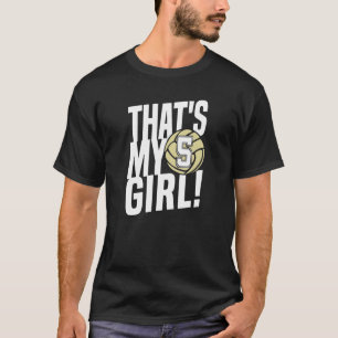 Number Five That's My Girl 5 Volleyball Mum Dad Fa T-Shirt