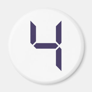 Number - Four - 4 Magnet