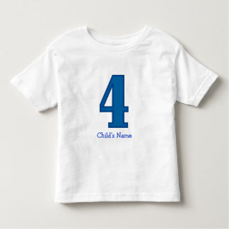 number four boy, Child's Name Toddler T-Shirt