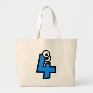 Number Four Large Tote Bag