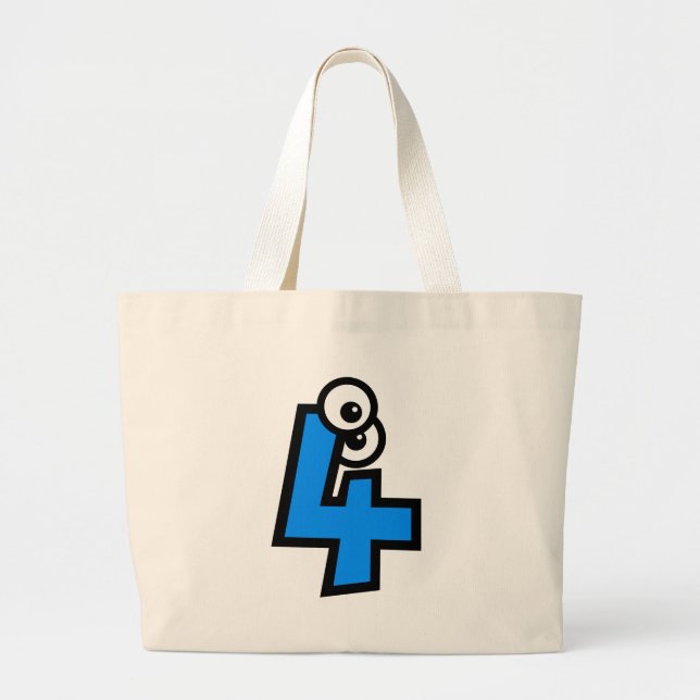 Number Four Large Tote Bag (Front)
