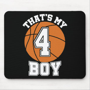 Number Four That's My Boy #4 Bysketbyll Mum Dad Fa Mouse Pad