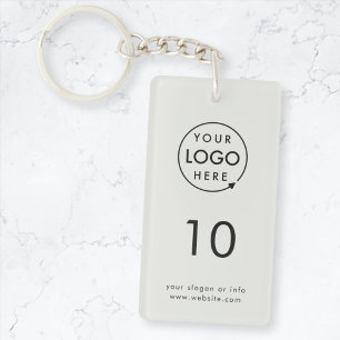 Number Gray Logo Business Hospitality Property Key Ring