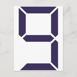 Number - Nine - 9 Postcard