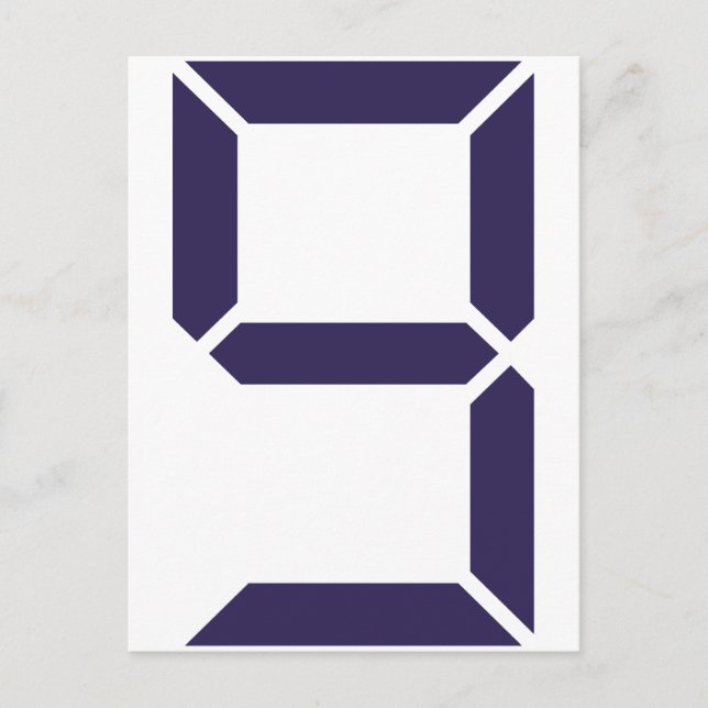 Number - Nine - 9 Postcard (Front)