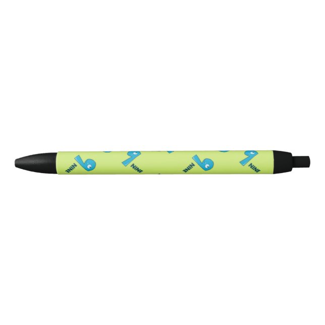 Number nine green black ink pen (Front)
