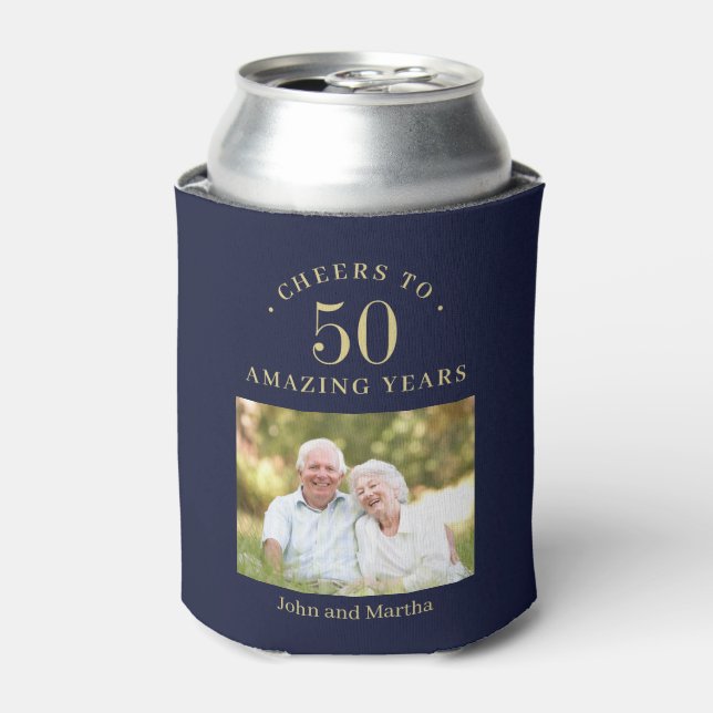 Number of Years Editable Colour Party Favours Can Cooler (Can Front)