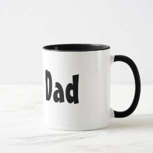 Number One #1 Dad Black Stripes Fake Tie Mug