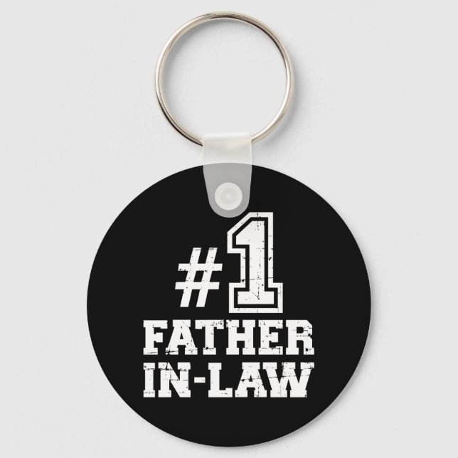 Number one 1 father-in-law key ring (Front)
