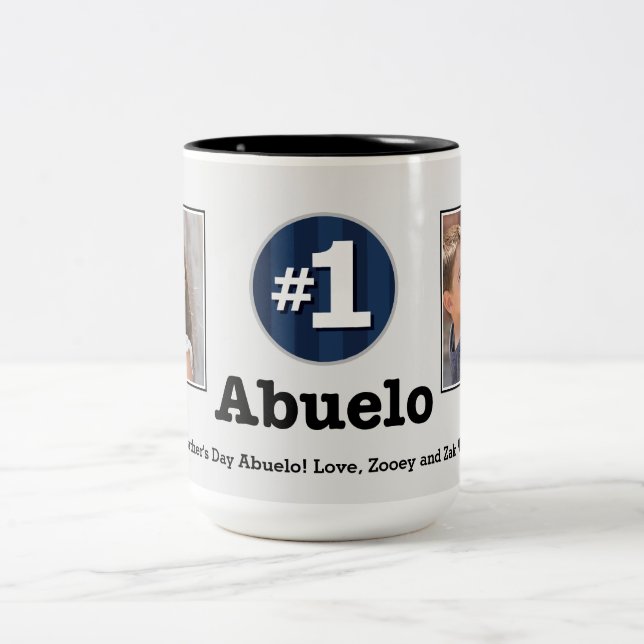 Number One Abuelo 2 Custom Photo Mug (Center)