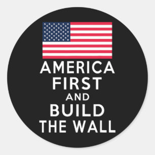 Number One Again And Build A Wall Classic Round Sticker