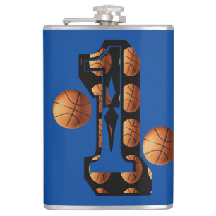 Number One Basketball Number, Hip Flask