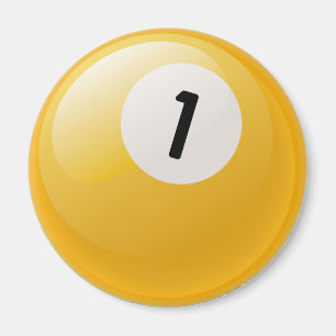 NUMBER ONE BILLIARDS BALL MAGNET