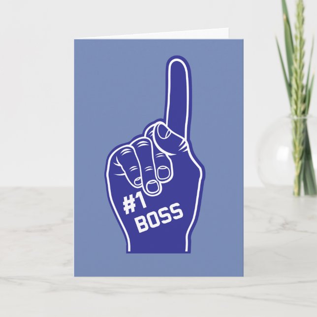 Number One Boss Foam Finger Card (Front)