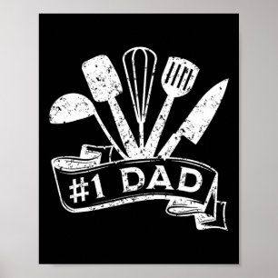 Number One Cooking Dad For Fathers Day Cooking Dad Poster