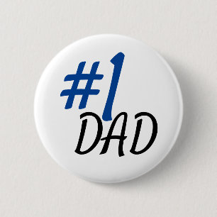 Number one dad 6 cm round badge