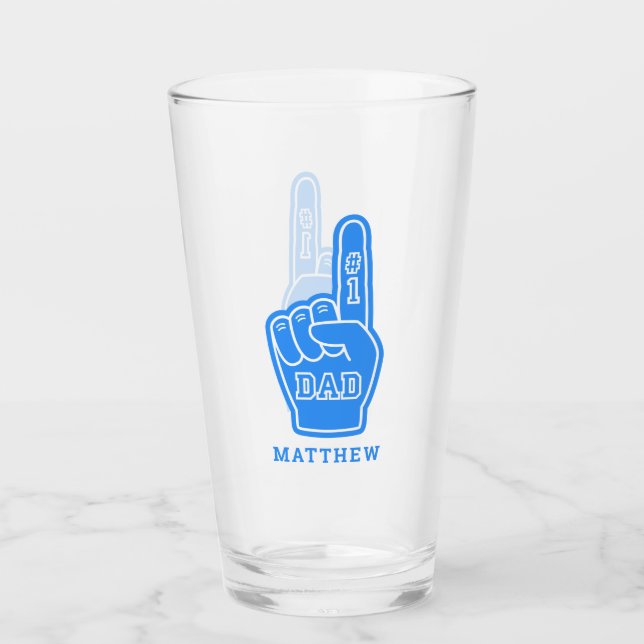 Number One Dad Father's Day Beer Glass Tumbler (Front)