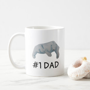 Number One Dad Father's Day Polar Bear Coffee Mug