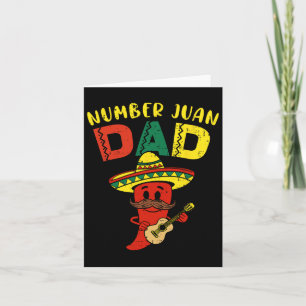 Number One Dad Funny Padre Juan Papa Men Mexican F Card
