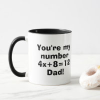 Number One Dad Math Lover Funny Fathers Day Gift