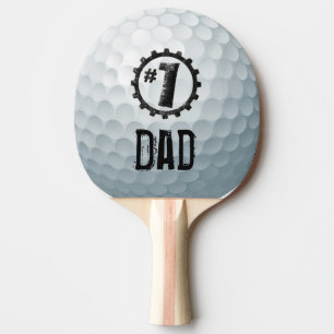 Number one Dad/Mum/Son... Personalised Golf Ball Ping Pong Paddle