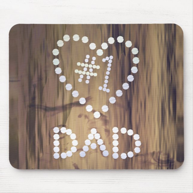 Number One Dad on Wood Mouse Pad (Front)