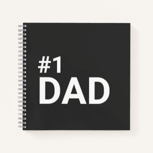 Number One Dad Simple Minimalist Modern Gift Notebook