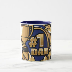 Number One Dad Trophy Design Mug