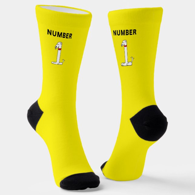 Number One Dog Socks (Angled)