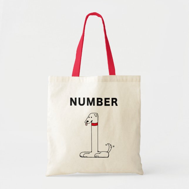 Number One Dog Tote Bag (Front)