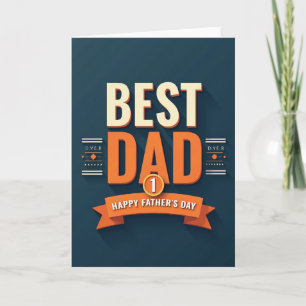 Number One Fathers Day Emblem Card