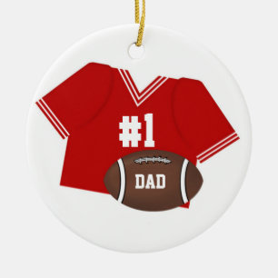 Number One Football Dad Ornament