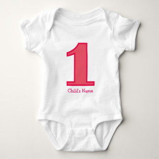 number one girl, Child's Name Baby Bodysuit