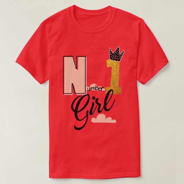 Number one Girl  T-Shirt (Design Front)
