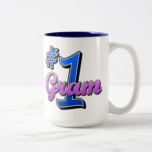 Number One Gram Two-Tone Coffee Mug (Right)