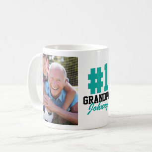 Number One Grandpa 2 Photo Father's Day Coffee Mug